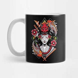 Koi and Geisha Mug